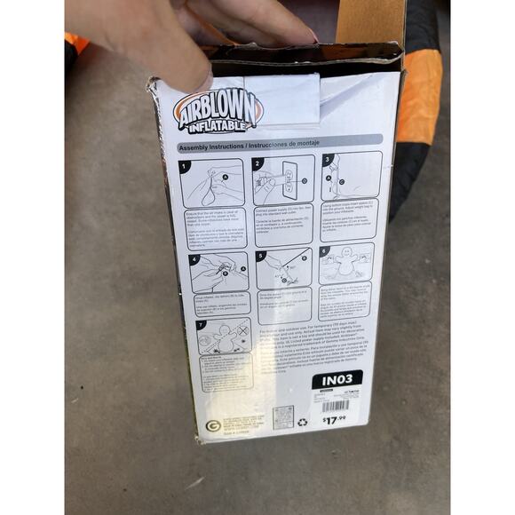 Gemmy Halloween Spider with Witch Hat Airblown Inflatable Yard Decor 5 ft Wide - Picture 3 of 6